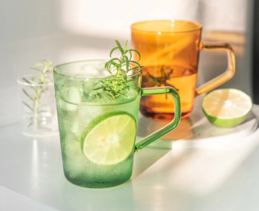 Lemon Beer Can Glass Cup, Iced Coffee Aesthetic Cup Glass, Cups