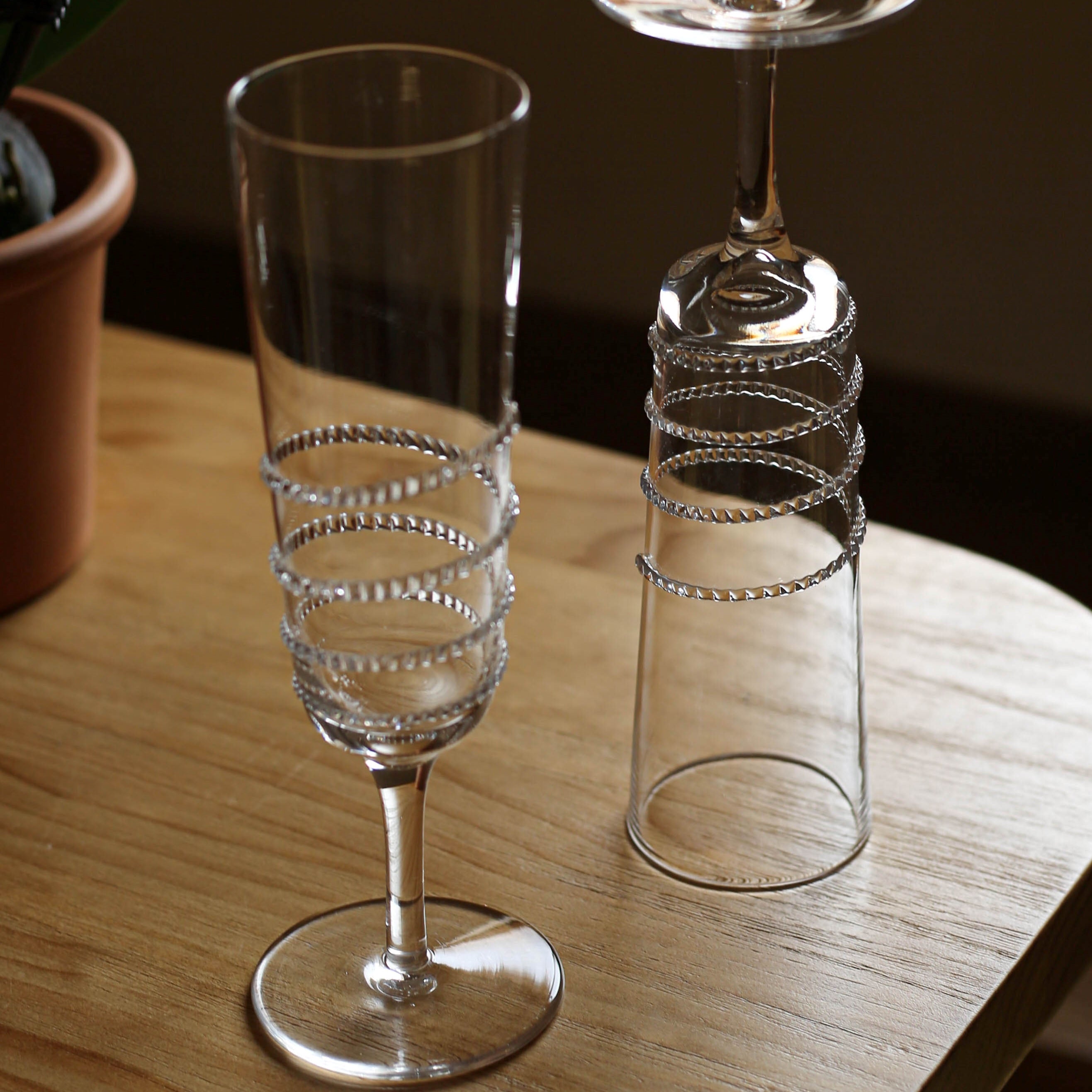 Twisted Drinking Glasses - Vintage Drinking Glasses – Our Dining Table