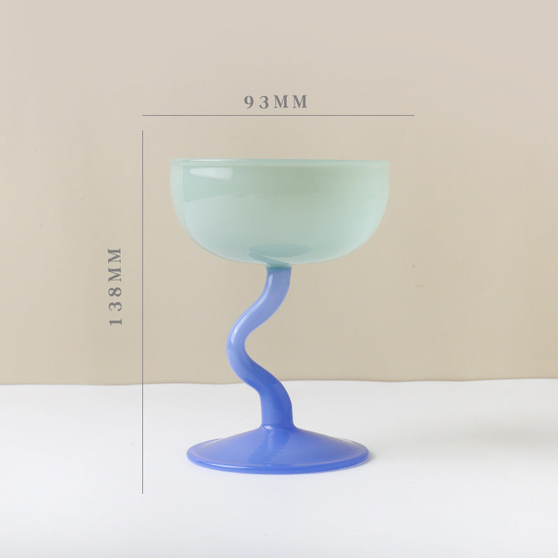 Colored Glass Goblets , Our Dining Table, glassware, glass goblet, goblet, colored goblet, colorful goblet, colorful glass,