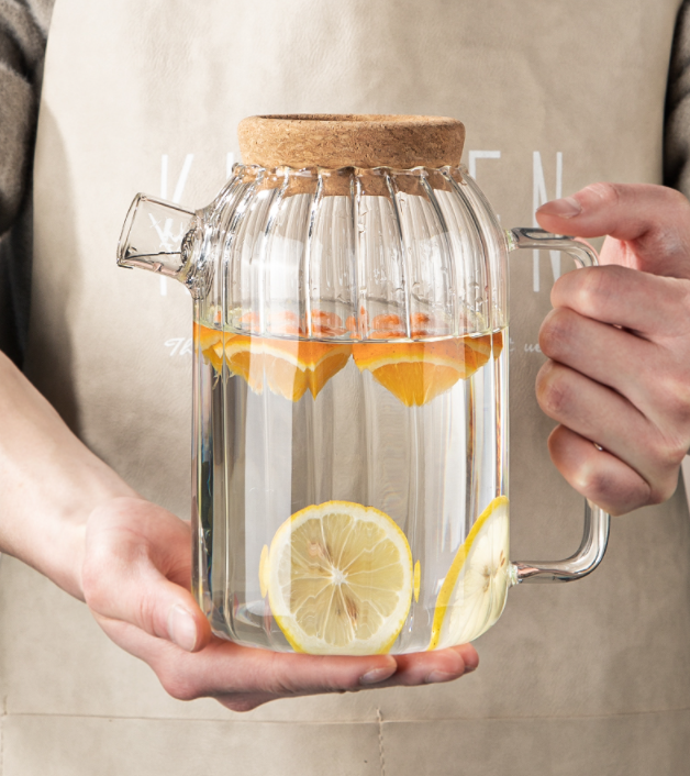 Shop Glass Water Pitcher with Lid - Our Dining Table