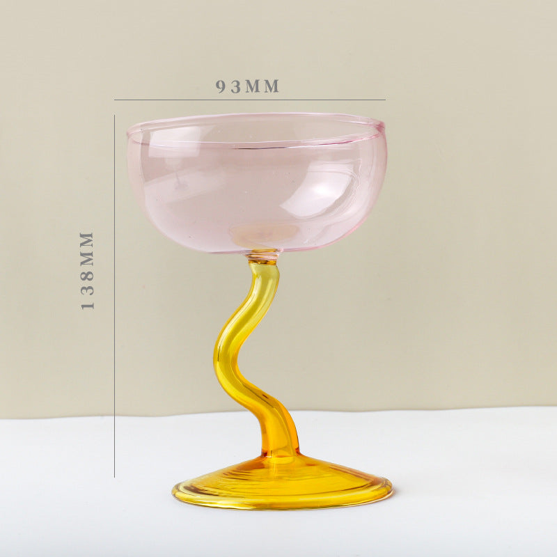 Colored Glass Goblets , Our Dining Table, glassware, glass goblet, goblet, colored goblet, colorful goblet, colorful glass,