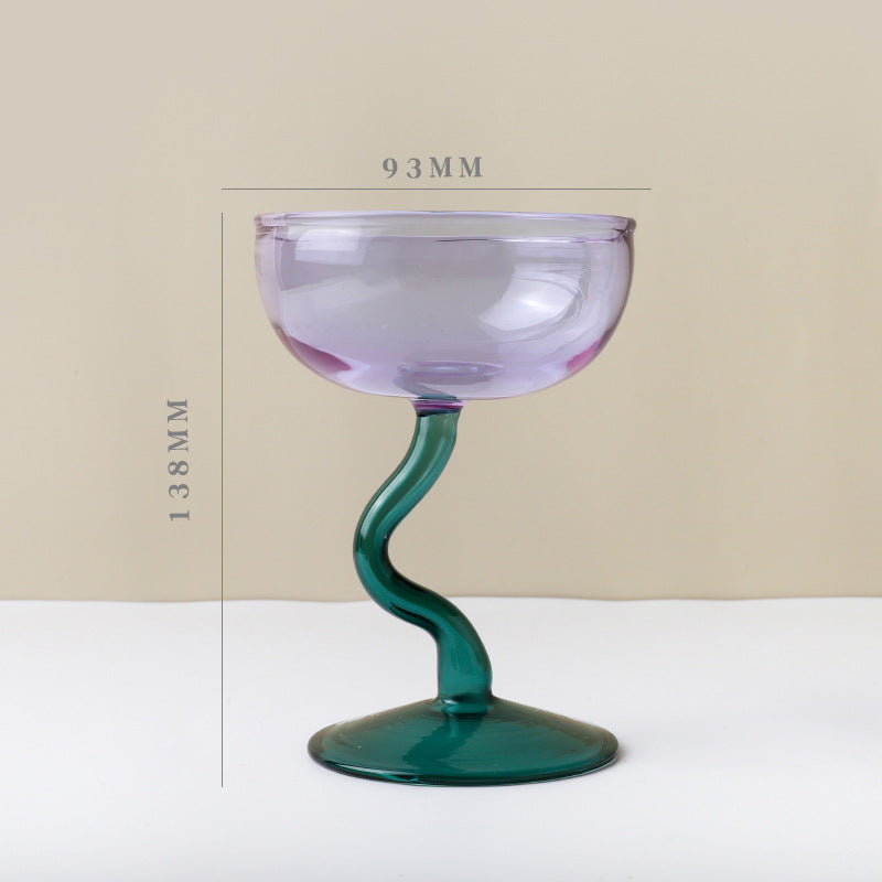 Colored Glass Goblets , Our Dining Table, glassware, glass goblet, goblet, colored goblet, colorful goblet, colorful glass,