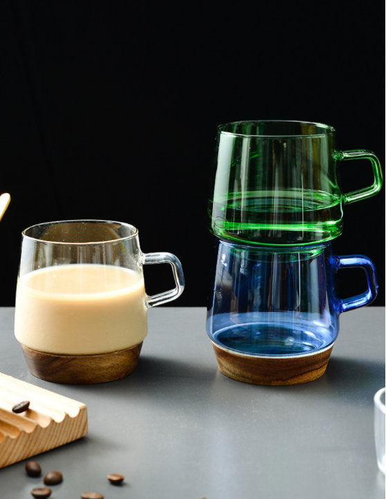 Colored Double Walled Glass Coffee Mugs - Our Dining Table