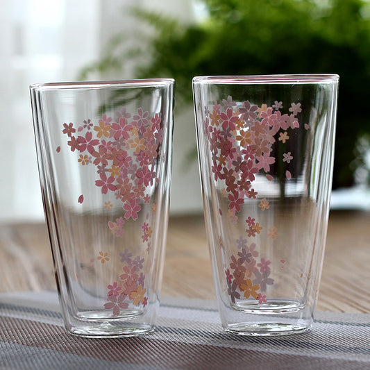 Double Walled Sakura Cherry Blossom Glass (Set of 2)