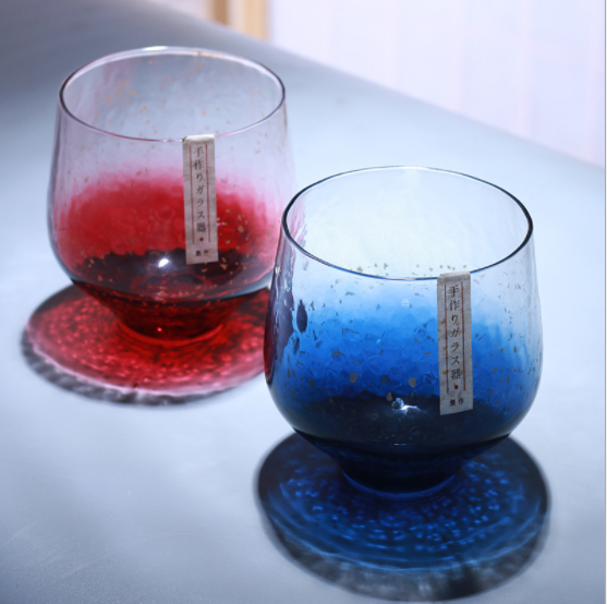 Japanese Style Fancy Whisky Glasses with Golden Dots