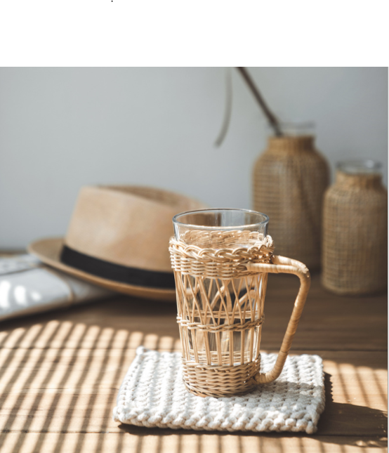 Best Water Glasses with Hand Braided Straw Glass Cover