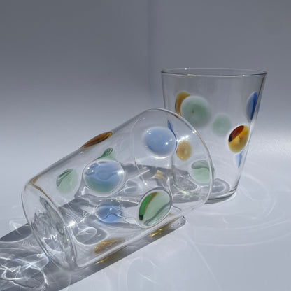 set-of-2-handblown-large-polkadot-colored-glass-for-ice-coffee