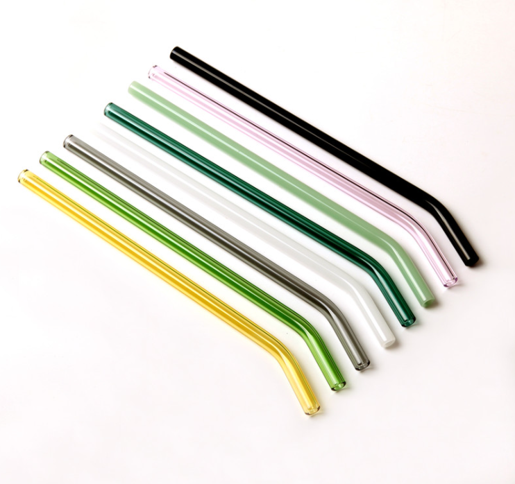Handmade Reusable Colored Glass Straws SetOur Dining Table