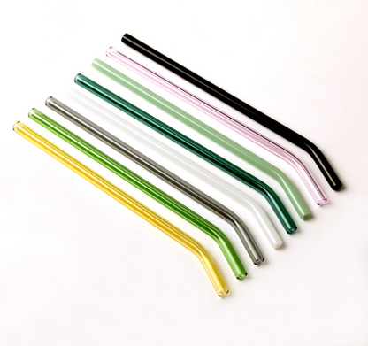 Handmade Reusable Colored Glass Straws SetOur Dining Table