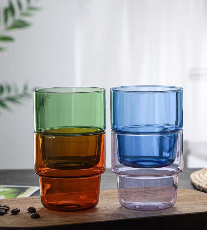 Colorful Stackable Drinking GlassesOur Dining Table
