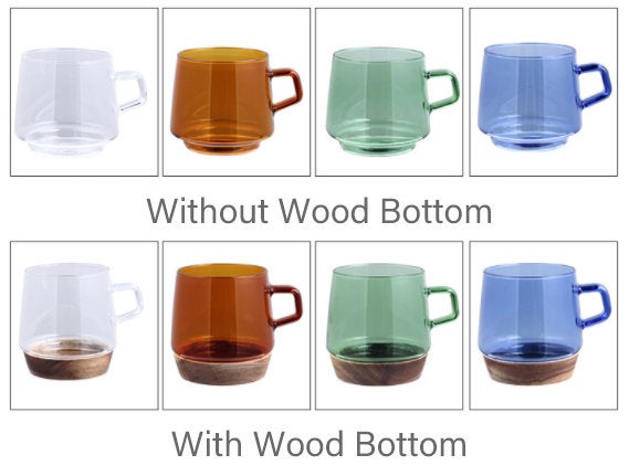 Double Walled Glass Coffee Mugs with Handle Insulated Glass