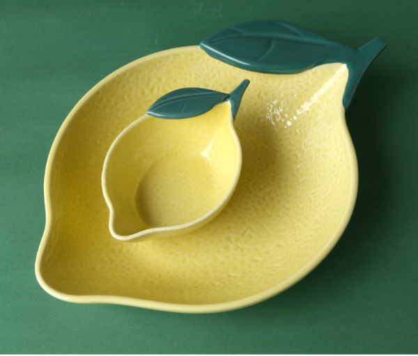 Kids Favorite Lemon Shaped Plate, lemon shaped bowl,