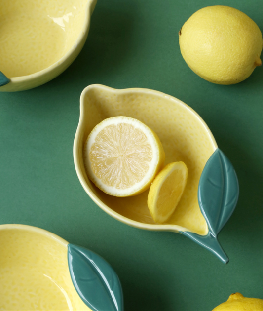 Kids Favorite Lemon Shaped Plate, lemon shaped bowl,