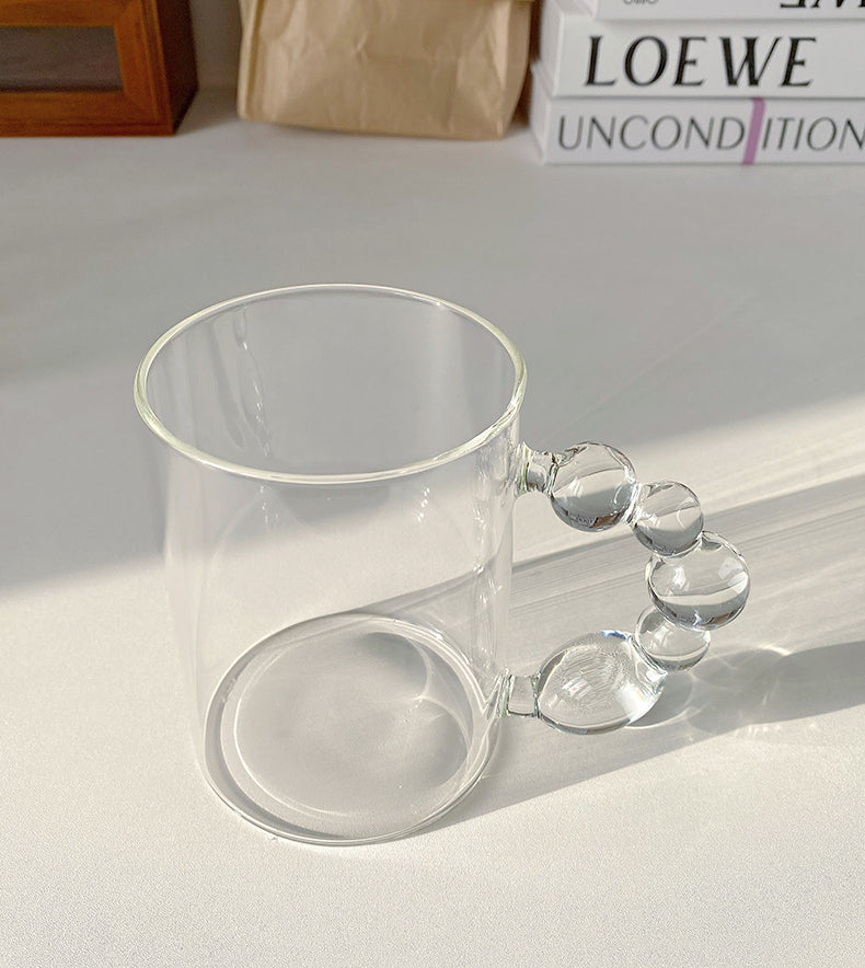 Pearl Handle Large Glass Mugs - Our Dining Table